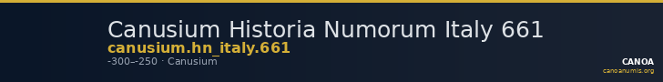 Canusium Historia Numorum Italy 661 — CANOA