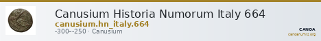 Canusium Historia Numorum Italy 664 — CANOA