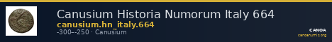 Canusium Historia Numorum Italy 664 — CANOA