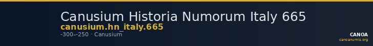 Canusium Historia Numorum Italy 665 — CANOA