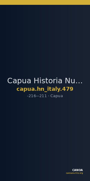 Capua Historia Numorum Italy 479 — CANOA