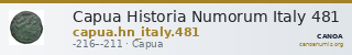 Capua Historia Numorum Italy 481 — CANOA