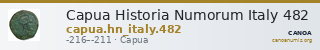 Capua Historia Numorum Italy 482 — CANOA