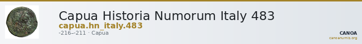 Capua Historia Numorum Italy 483 — CANOA
