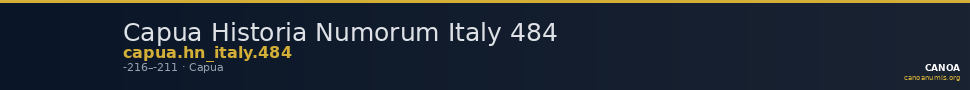 Capua Historia Numorum Italy 484 — CANOA