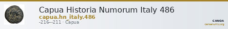 Capua Historia Numorum Italy 486 — CANOA