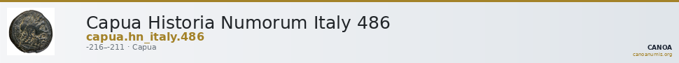 Capua Historia Numorum Italy 486 — CANOA