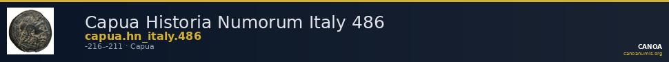 Capua Historia Numorum Italy 486 — CANOA