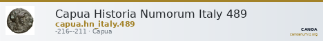 Capua Historia Numorum Italy 489 — CANOA
