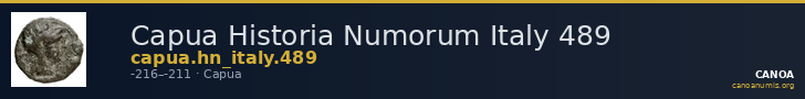 Capua Historia Numorum Italy 489 — CANOA