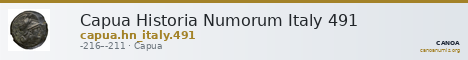 Capua Historia Numorum Italy 491 — CANOA