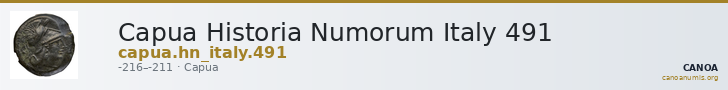 Capua Historia Numorum Italy 491 — CANOA