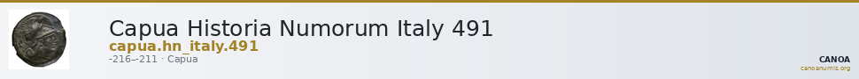 Capua Historia Numorum Italy 491 — CANOA