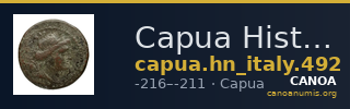 Capua Historia Numorum Italy 492 — CANOA