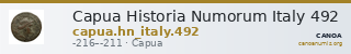 Capua Historia Numorum Italy 492 — CANOA