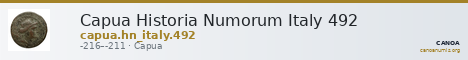 Capua Historia Numorum Italy 492 — CANOA