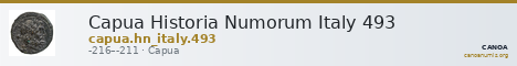 Capua Historia Numorum Italy 493 — CANOA