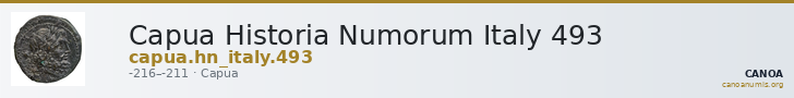 Capua Historia Numorum Italy 493 — CANOA