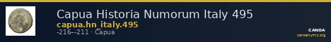 Capua Historia Numorum Italy 495 — CANOA