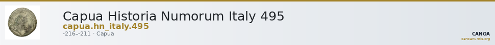 Capua Historia Numorum Italy 495 — CANOA