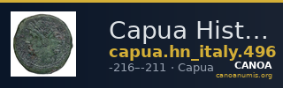 Capua Historia Numorum Italy 496 — CANOA