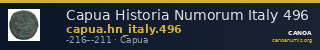 Capua Historia Numorum Italy 496 — CANOA