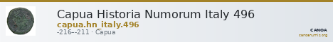 Capua Historia Numorum Italy 496 — CANOA