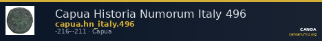 Capua Historia Numorum Italy 496 — CANOA