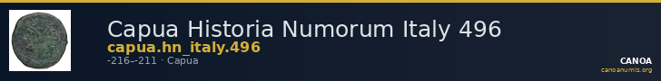 Capua Historia Numorum Italy 496 — CANOA