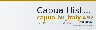 Capua Historia Numorum Italy 497 — CANOA