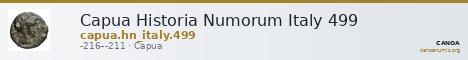 Capua Historia Numorum Italy 499 — CANOA