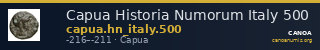 Capua Historia Numorum Italy 500 — CANOA