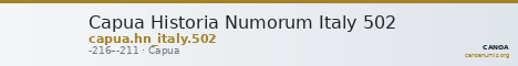 Capua Historia Numorum Italy 502 — CANOA