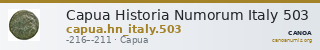 Capua Historia Numorum Italy 503 — CANOA