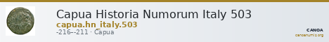 Capua Historia Numorum Italy 503 — CANOA