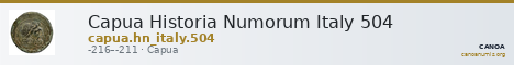 Capua Historia Numorum Italy 504 — CANOA