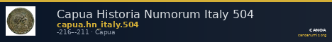 Capua Historia Numorum Italy 504 — CANOA