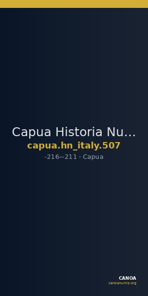 Capua Historia Numorum Italy 507 — CANOA