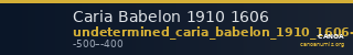 Caria Babelon 1910 1606 — CANOA