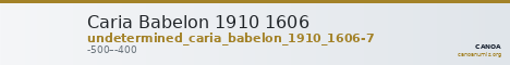Caria Babelon 1910 1606 — CANOA