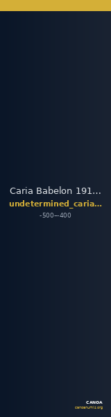 Caria Babelon 1910 1609 — CANOA