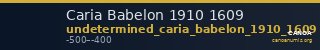 Caria Babelon 1910 1609 — CANOA