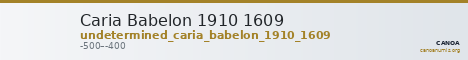 Caria Babelon 1910 1609 — CANOA