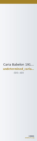 Caria Babelon 1910 1611 — CANOA