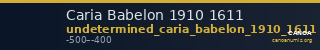 Caria Babelon 1910 1611 — CANOA