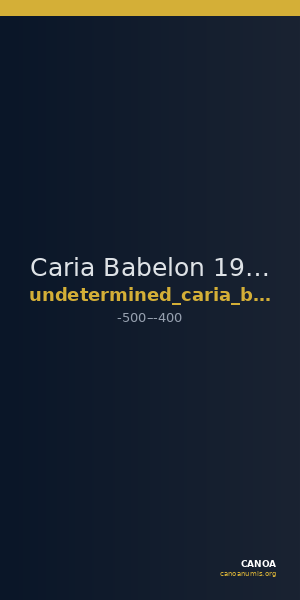 Caria Babelon 1910 1612 — CANOA