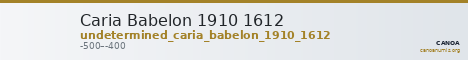 Caria Babelon 1910 1612 — CANOA