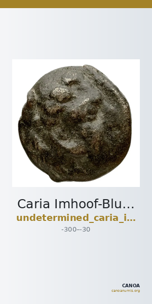 Caria Imhoof-Blumer 1883 p. 467, no. 47 — CANOA