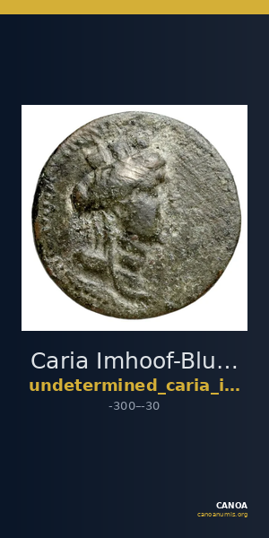 Caria Imhoof-Blumer 1883 p. 467, no. 53 — CANOA