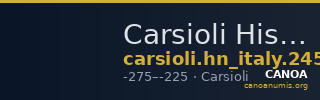Carsioli Historia Numorum Italy 245 — CANOA